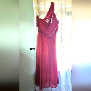 Azazie One Shoulder Dress in Mauve